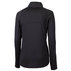 Cleveland Browns Cutter & Buck Women's Throwback Logo Adapt Eco Knit Stretch Recycled Half-Zip Pullover Top Black