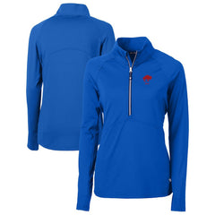 Buffalo Bills Cutter & Buck Women's Throwback Logo Adapt Eco Knit Stretch Recycled Half-Zip Pullover Top Royal