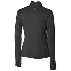 San Francisco 49ers Cutter & Buck Women's Throwback Logo Traverse Stretch Quarter-Zip Pullover Top Black