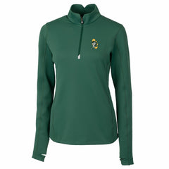 Green Bay Packers Cutter & Buck Women's Throwback Logo Traverse Stretch Quarter-Zip Pullover Top Green