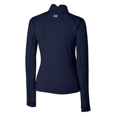 New York Giants Cutter & Buck Women's Throwback Logo Traverse Stretch Quarter-Zip Pullover Top Navy