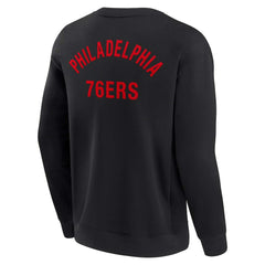 Philadelphia 76ers Unisex Elements Super Soft Fleece Pullover Sweatshirt Black