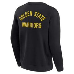 Golden State Warriors Unisex Elements Super Soft Fleece Pullover Sweatshirt Black