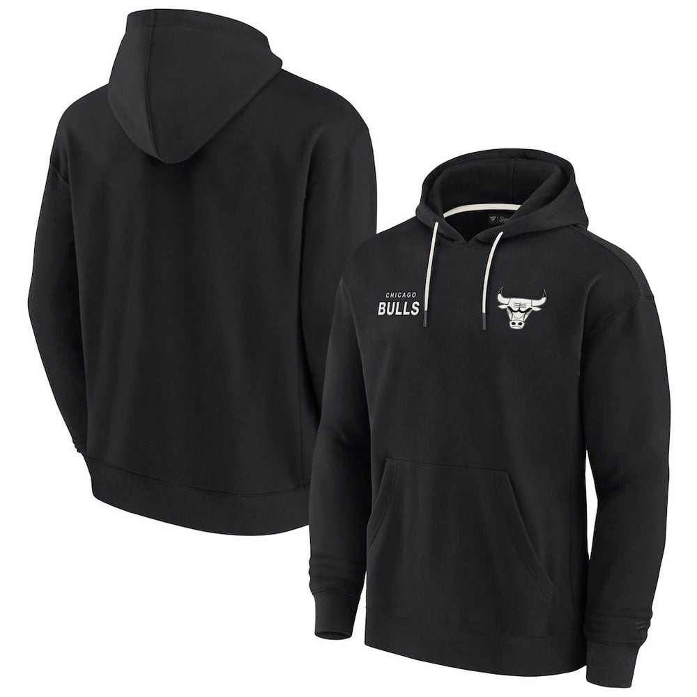 Chicago Bulls Unisex Elements Super Soft Fleece Pullover Hoodie Black