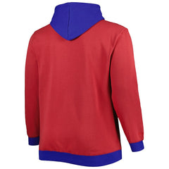 Buffalo Bills Big & Tall Big Face Pullover Hoodie Red/Royal