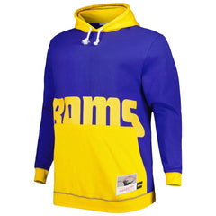 Los Angeles Rams Big & Tall Big Face Pullover Hoodie Royal/Gold