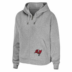 Tampa Bay Buccaneers WEAR by Erin Andrews Women's Team Full-Zip Hoodie Heathered Gray