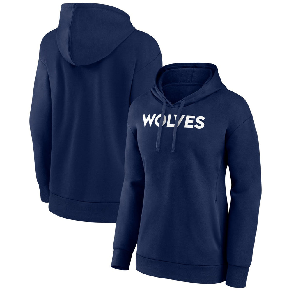 Minnesota Timberwolves Women's Wordmark Alt Pullover Hoodie Navy
