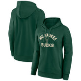 Milwaukee Bucks Women's Overtime Pullover Hoodie Hunter Green