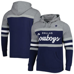 Dallas Cowboys Head Coach Pullover Hoodie Navy/Heathered Gray