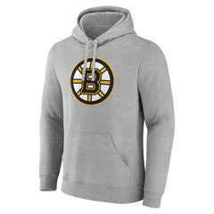 NHL Boston Bruins Fanatics Primary Logo Pullover Hoodie - Heather Gray