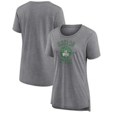 Boston Celtics Women's Heritage Tri-Blend T-Shirt Heather Gray