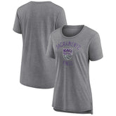 Sacramento Kings Women's Heritage Tri-Blend T-Shirt Heather Gray