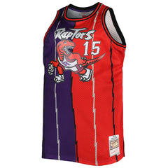 NBA Vince Carter Toronto Raptors Big & Tall Hardwood Classics 1998/99 Split Swingman Jersey - Purple/Red