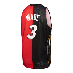 NBA Dwyane Wade Miami Heat Big & Tall Hardwood Classics 2005/06 Split Swingman Jersey - Black/Red