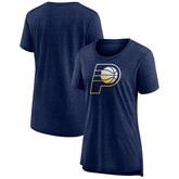 Indiana Pacers Women's Gradient Logo Tri-Blend T-Shirt Heather Navy