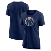 Washington Wizards Women's Distressed Logo Tri-Blend T-Shirt Heather Navy