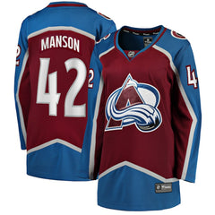 NHL Josh Manson Colorado Avalanche Fanatics Women's Home Breakaway Player Jersey - Burgundy