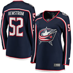 NHL Emil Bemstrom Columbus Blue Jackets Fanatics Women's Home Breakaway Player Jersey - Navy