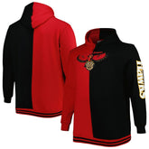 Atlanta Hawks Hardwood Classics Big & Tall Hardwood Classics Split Pullover Hoodie Red/Black