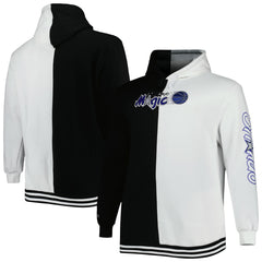 Orlando Magic Hardwood Classics Big & Tall Hardwood Classics Split Pullover Hoodie Black/White