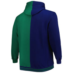 Dallas Mavericks Hardwood Classics Big & Tall Hardwood Classics Split Pullover Hoodie Navy/Green