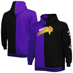 Phoenix Suns Big & Tall Hardwood Classics Split Pullover Hoodie Purple/Black