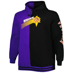Phoenix Suns Big & Tall Hardwood Classics Split Pullover Hoodie Purple/Black