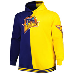 Golden State Warriors Big & Tall Hardwood Classics Split Pullover Hoodie Navy/Gold