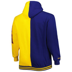 Golden State Warriors Big & Tall Hardwood Classics Split Pullover Hoodie Navy/Gold