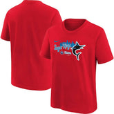 Miami Marlins Nike Preschool City Connect Graphic T-Shirt - Red T-shirts