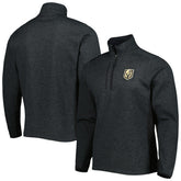 NHL Vegas Golden Knights Antigua Course Quarter-Zip Jacket - Heathered Black