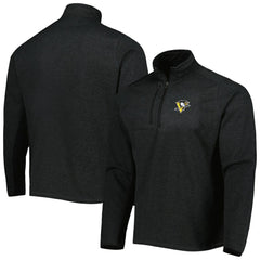 NHL Pittsburgh Penguins Antigua Course Quarter-Zip Jacket - Heathered Black