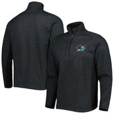 NHL San Jose Sharks Antigua Course Quarter-Zip Jacket - Heathered Black