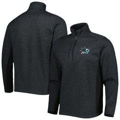 NHL San Jose Sharks Antigua Course Quarter-Zip Jacket - Heathered Black