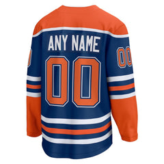 NHL Edmonton Oilers Fanatics Home Breakaway Custom Jersey - Royal