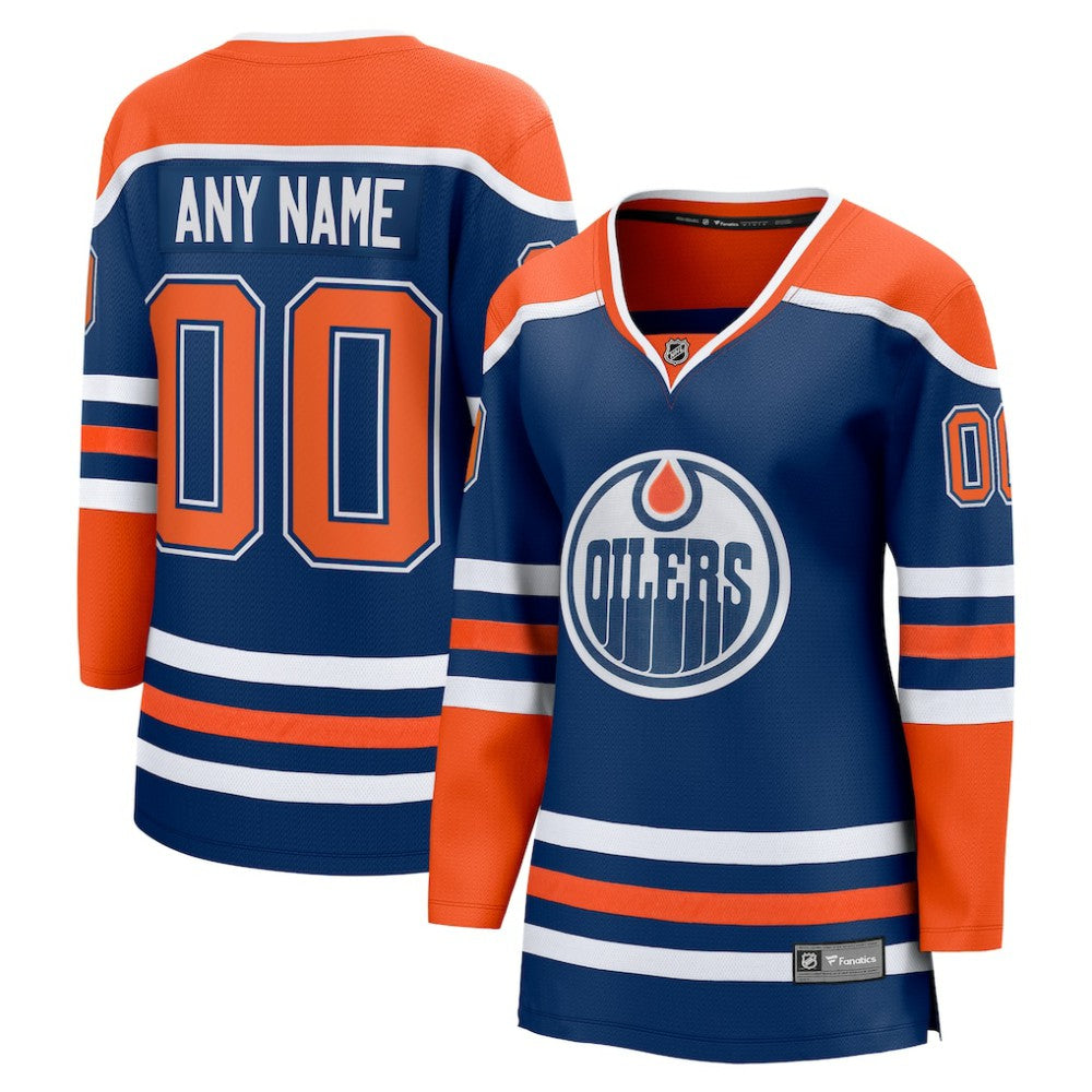 NHL Edmonton Oilers Fanatics Women's Home Breakaway Custom Jersey - Royal