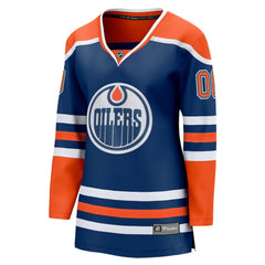 NHL Edmonton Oilers Fanatics Women's Home Breakaway Custom Jersey - Royal