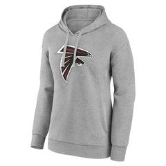 Atlanta Falcons Women's Primary Logo Pullover Hoodie Gray