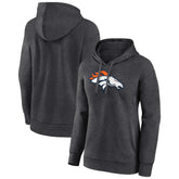Denver Broncos Women's Primary Logo Pullover Hoodie Charcoal