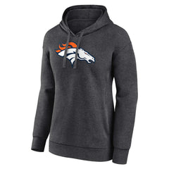 Denver Broncos Women's Primary Logo Pullover Hoodie Charcoal