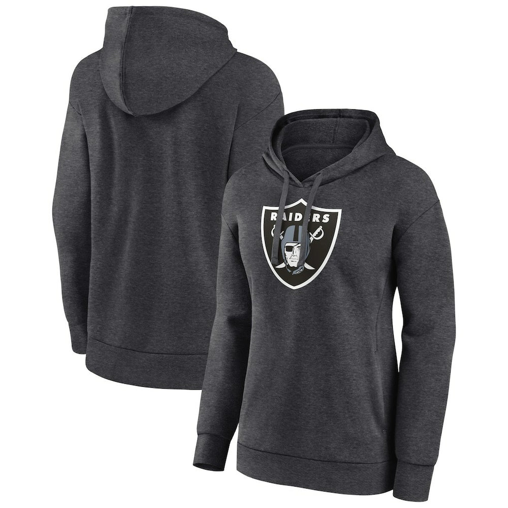 Las Vegas Raiders Women's Primary Logo Pullover Hoodie Charcoal