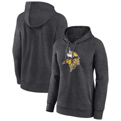 Minnesota Vikings Women's Primary Logo Pullover Hoodie Charcoal