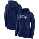 Seattle Seahawks Women's Primary Logo Pullover Hoodie College Navy
