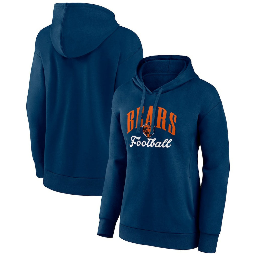 Chicago Bears Women's Victory Script Pullover Hoodie Navy