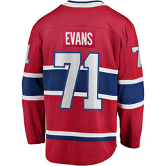 NHL Jake Evans Montreal Canadiens Fanatics Home Breakaway Player Jersey - Red