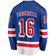 NHL Vincent Trocheck New York Rangers Fanatics Home Breakaway Player Jersey - Blue