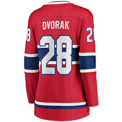 NHL Christian Dvorak Montreal Canadiens Fanatics Women's Home Breakaway Player Jersey - Red