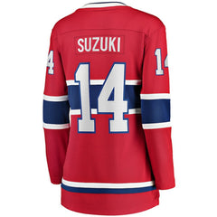 NHL Nick Suzuki Montreal Canadiens Fanatics Women's Home Captain Patch Breakaway Player Jersey - Red