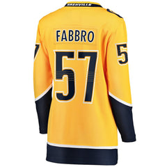NHL Dante Fabbro Nashville Predators Fanatics Women's Home Breakaway Player Jersey - Gold